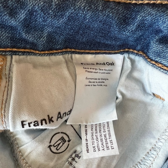 Frank & Oak The High Rise Kim Slim Fit Jean in Medium Indigo Size 28 - Picture 8 of 14